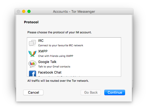 tor messenger blocked by irc